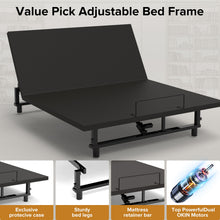 Load image into Gallery viewer, Adjustable Bed Base Frame With Wireless Remote, 4 USB Ports, Under Bed Nightlights, Zero Gravity
