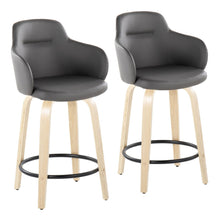 Load image into Gallery viewer, Boyne - Contemporary Fixed Height Counter Stool With Swivel (Set of 2) Round Footrest