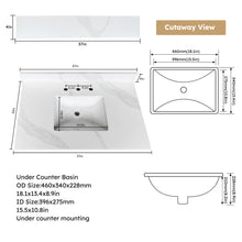 Load image into Gallery viewer, Bathroom Vanity Top With Undermount Sink, 3 Pre Drilled Holes
