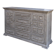 Load image into Gallery viewer, Solid Wood 6 Drawer Triple Dresser - Gray