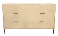 Load image into Gallery viewer, 56" Solid Wood Six Drawer Dresser - Natural