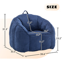 Load image into Gallery viewer, Giant Bean Bag Chair Sofa For Living Room - Dark Blue