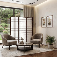 Load image into Gallery viewer, Folding Three Panel Screen Room Divider (469139) - Brown