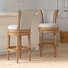 Load image into Gallery viewer, Swivel Barstool With High-Back