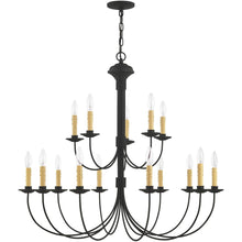Load image into Gallery viewer, 33" Multi Light Dimmable Chandelier With Shades - Black
