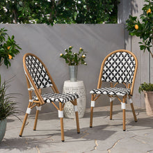 Load image into Gallery viewer, Chic French Bistro Chair With Durable Rattan And Aluminum Frame