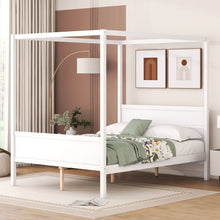 Load image into Gallery viewer, Canopy Platform Bed With Headboard And Footboard, Slat Support Leg