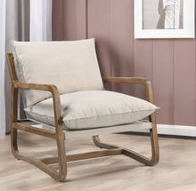 Load image into Gallery viewer, 30" Mid-Century Linen Arm Chair - Brown