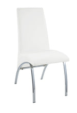 Load image into Gallery viewer, Upholstered Faux Leather Dining Side Chair (Set of 2) - White / Silver