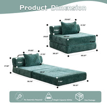 Load image into Gallery viewer, Convertible Floor Sofa Bed With Fixed Shape Frame For Living Room