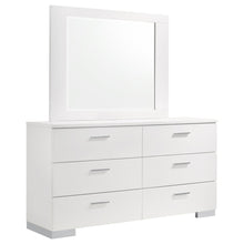 Load image into Gallery viewer, Dulcey - 6 Drawer Dresser With Mirror - Gloss White
