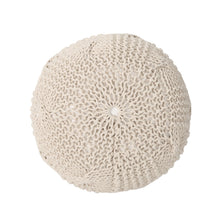 Load image into Gallery viewer, Bordeaux - Knitted Round Pouf