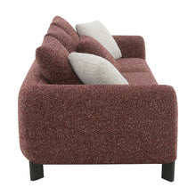 Load image into Gallery viewer, Mardi - Sofa With 6 Pillows - Maroon Tweed
