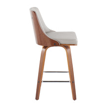 Load image into Gallery viewer, Gianna - Mid Century Modern Fixed Height Counter Stool With Swivel With Square Footrest (Set of 2)
