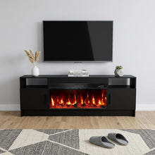 Load image into Gallery viewer, Fireplace TV Stand With Fireplace (734204) - Black