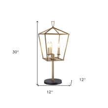 Load image into Gallery viewer, Iron Three Light Bedside Table Lamp - Black