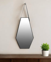 Load image into Gallery viewer, 32" Hexagon Framed Accent Mirror - Black