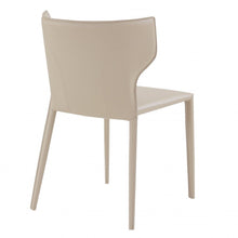 Load image into Gallery viewer, Upholstered Leather Curved Back Dining Side Chairs (Set of 2) - Beige