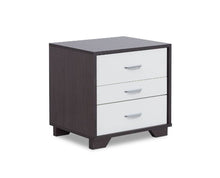 Load image into Gallery viewer, Rectangular Nightstand With Top - Dark Brown / White