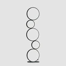 Load image into Gallery viewer, Metal Five Circle Geometric Sculpture LED Table Lamp - Black