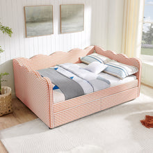 Load image into Gallery viewer, Gingham Daybed With USB Charging Port, Wave-Shaped Design