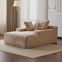 Load image into Gallery viewer, Oversized Chaise Lounge Chair Cozy Cloud Couch With 3 Throw Pillows And Wide Armrest