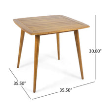 Load image into Gallery viewer, Modern Indoor Square Acacia Wood Dining Table With Toothpick Leg Design