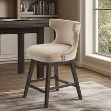 Load image into Gallery viewer, 360 Degree Swivel Counter Stool With Silver Detailing