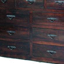 Load image into Gallery viewer, Distressed Solid And Reclaimed Wood Nine Drawer Double Dresser - Brown