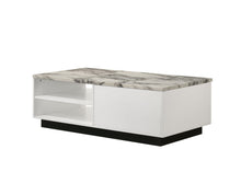 Load image into Gallery viewer, Matilda - Coffee Table With White Faux Marble Top - White