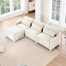 Load image into Gallery viewer, Stylish Sofa With Ottoman And Lumbar Pillows, Ergonomic Design