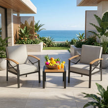 Load image into Gallery viewer, Square Outdoor Patio End Table - Black