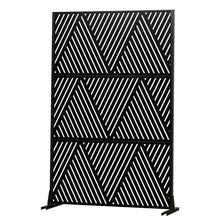 Load image into Gallery viewer, Three Panel Screen Room Divider (720182) - Black