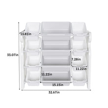 Load image into Gallery viewer, Multi Functional Kids Toy Storage Organizer Cabinet With Hdpe Shelf And 12 Bins - Gray White