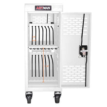 Load image into Gallery viewer, 16 Bay Mobile School Charging Cart Station For book, Tablet And Laptop Computer With Power Strip Included
