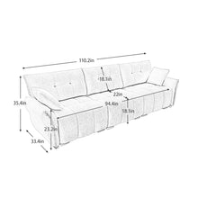 Load image into Gallery viewer, Modern Sofa & Pillows, Textured Cover, High Rebound Cushions