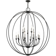 Load image into Gallery viewer, 48" Multi Light Dimmable Chandelier With Shades - Black