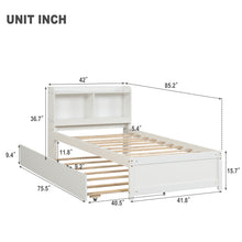 Load image into Gallery viewer, Twin Bed With Trundle, Bookcase