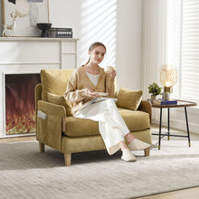 Load image into Gallery viewer, Mid Century Modern Foldable Sofa Bed, 3 In 1 Convertible Sleeper With 3 Pillows