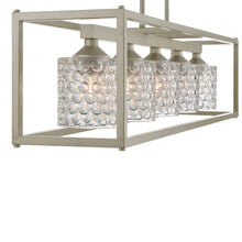 Load image into Gallery viewer, Kitchen Island Five Light Metal Dimmable Chandelier With Shades - Silver