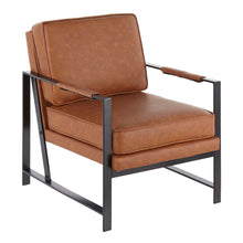 Load image into Gallery viewer, Franklin - Contemporary Arm Chair - Black / Camel
