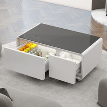 Load image into Gallery viewer, Modern Smart Coffee Table With Built-In Fridge - tooth Speaker, Wireless Charging, Touch Control Panel, USB Interface, Outlet Protection, Atmosphere Light