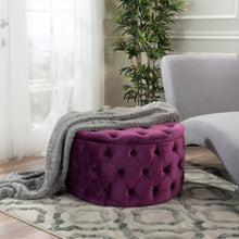 Load image into Gallery viewer, Modern Glam Ottoman Velvet