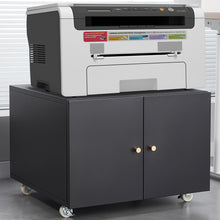 Load image into Gallery viewer, Office Furniture Copier Cabinet 2 Door Steel Copier Stand Mobile Pedestal File Printer Stand