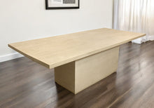 Load image into Gallery viewer, 96" Solid Wood Pedestal Base Dining Table - Natural / Brown