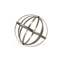 Load image into Gallery viewer, Hand Painted Decorative Orb Tabletop Sculpture - Silver