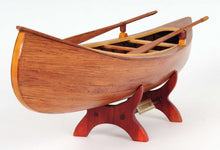 Load image into Gallery viewer, Hand Painted Model Boat Tabletop Sculpture (364263) - Brown