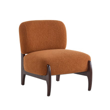Load image into Gallery viewer, Modern Boucle Lounge Chair With Solid Wood Fram