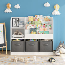 Load image into Gallery viewer, Bookcase And Bookshelf With 3 Collapsible Drawers, Multifunctional Display Stand