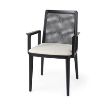 Load image into Gallery viewer, Upholstered Fabric Dining Arm Chair - Cream